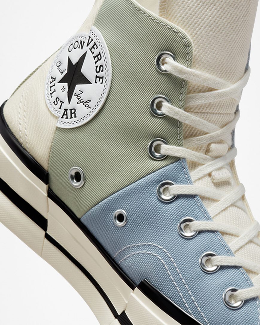 Women's Converse Chuck 70 Plus Material Mashup High Top Shoes Olive | AU 5E049X
